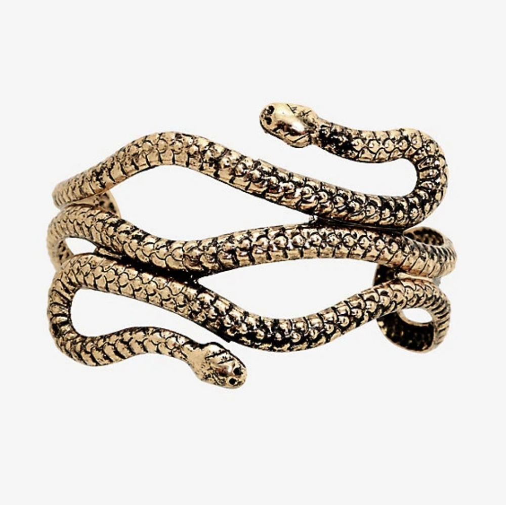 Gold Snake Cuff Bracelet 🐍
